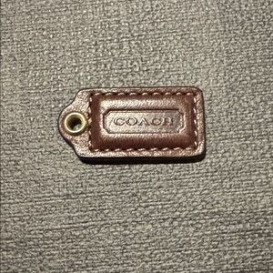 Coach DARK BROWN LEATHER hang tag